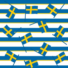 Lunchservett Swedish flag 33x33cm 20st i gruppen Handla efter produkt / Servetter / 33 x 33 cm hos Duni AB (174796)