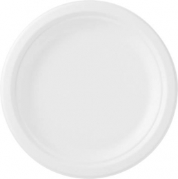 Bagassetallrik 22cm Blekt Vit i gruppen Handla efter produkt / Tallrikar / Middagstallrikar hos Duni AB (161205r)