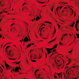 Läs mer om Middagsservett Dunisoft Red Roses 40x40cm
