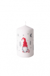 Blockljus 6,8x12cm Tomte med Luva i gruppen Handla efter produkt / Ljus / Blockljus hos Duni AB (193813)