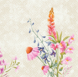 Middagsservett Dunisoft 40x40cm Floret i gruppen Handla efter produkt / Servetter / 40 x 40 cm hos Duni AB (195834)