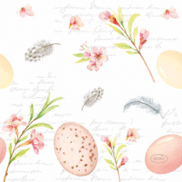 Kaffeservett 3-lagers 24x24cm Eggs & Feathers i gruppen Handla efter produkt / Servetter / Pskservetter Design  hos Duni AB (197169)