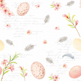 Lunchsservett 3-lagers 33x33cm Eggs & Feathers i gruppen Handla efter produkt / Servetter / Pskservetter Design  hos Duni AB (197170)