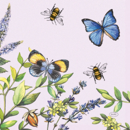 Lunchservett 3-lagers  33x33cm Cheery Butterflies i gruppen Handla efter produkt / Servetter hos Duni AB (197513)
