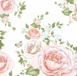 Middagsservett Dunisoft 40x40cm Rose Glory i gruppen Handla efter produkt / Servetter / 40 x 40 cm hos Duni AB (197536)
