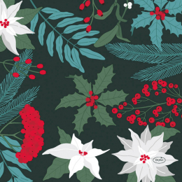 Lunchservett 33 x 33 cm Xmas Garden i gruppen Handla efter produkt / Servetter / Julservetter  hos Duni AB (199292)