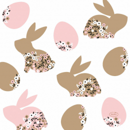 Lunchservett 3-lagers 33x33cm Blooming Bunnies i gruppen Handla efter produkt / Servetter / Lunchservetter hos Duni AB (200763)