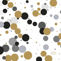 Kaffeservett 3-lagers 24x24cm Festive Bubbles Svart i gruppen Handla efter produkt / Servetter / Kaffeservetter Design hos Duni AB (201219)