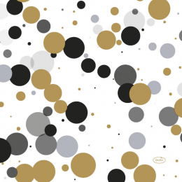 Lunchservett 3-lagers 33x33cm Festive Bubbles Svart i gruppen Handla efter produkt / Servetter / Lunchservetter Design hos Duni AB (201220)