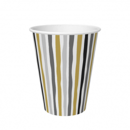 Pappersmugg 24cl Stripes Svart i gruppen Handla efter produkt / Glas & Muggar / Muggar hos Duni AB (201226)