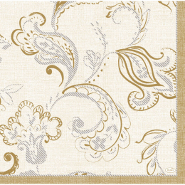 Middagsservett Bio Dunisoft 40x40cm Golden Grace White i gruppen  hos Duni AB (201239)