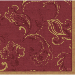 Middagsservett Bio Dunisoft 40x40cm Golden Grace Burgundy i gruppen Handla efter produkt / Servetter / Bio Dunisoft hos Duni AB (201242)