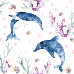 Lunchservett 3-lagers 33x33cm Playing Dolphins i gruppen Handla efter produkt / Servetter / Lunchservetter Design hos Duni AB (201819)