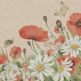 Lunchservett 2-lagers 33x33cm Floral Poppies i gruppen Handla efter produkt / Servetter / Lunchservetter Design hos Duni AB (201885)