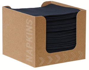 Kaffeservett Bio Dunisoft dispenser 20x20cm Svart i gruppen Handla efter produkt / Servetter / Bio Dunisoft hos Duni AB (202945)