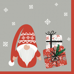 Lunchservett 3-lagers 33x33cm Gnome With Gifts i gruppen Handla efter produkt / Servetter / Lunchservetter Design hos Duni AB (203242)