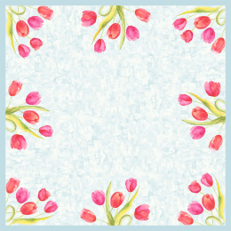 Snibbduk Dunicel 84x84cm Painted Tulips i gruppen Handla efter produkt / Dukar / Snibbdukar hos Duni AB (206381)