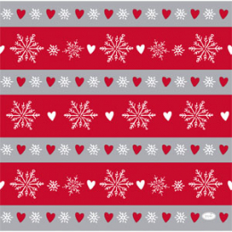 Middagsservett Bio Dunisoft 40x40cm Winter Flakes Hjrta i gruppen Handla efter produkt / Servetter / Middagsservetter hos Duni AB (207129)